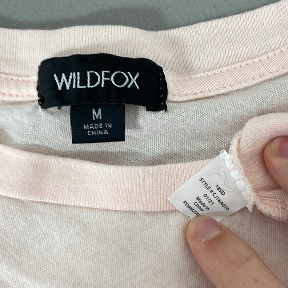 WIldfox Short Sleeve Tee Sunshine Baby Pink Size Medium M - Picture 12 of 14